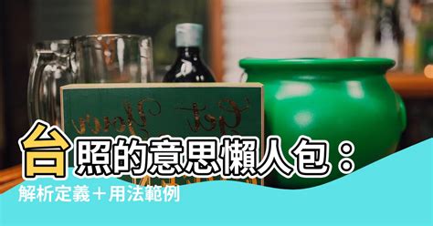 台照是什麼意思|台照